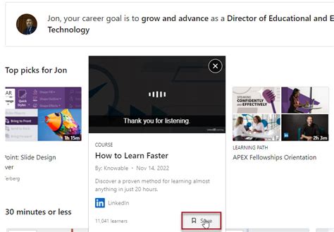 Image result for LinkedIn. Learning User Interface