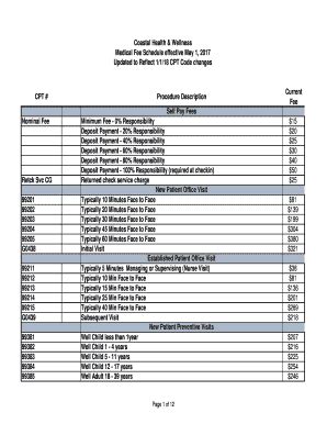 Fillable Online Updated to Reflect 1/1/18 CPT Code changes Fax Email ...