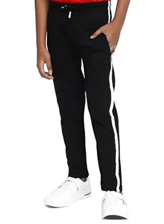 Tik Tok Wears Boys Black Track Pants7-8 Year : Amazon.in: Fashion