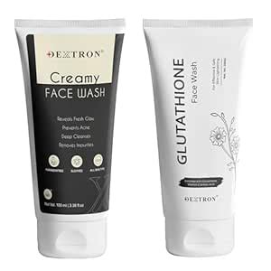 Dextron Creamy & Glutathione Face Wash Combo – Hydrate, Brighten & Even ...