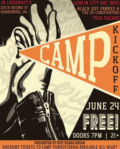 Camp Punx Kickoff: Harrisburg Edition, JB Lovedraft's MicroPub ...