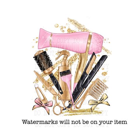 Hairstylist png sublimation designs fashion glam hair salon clipart ...