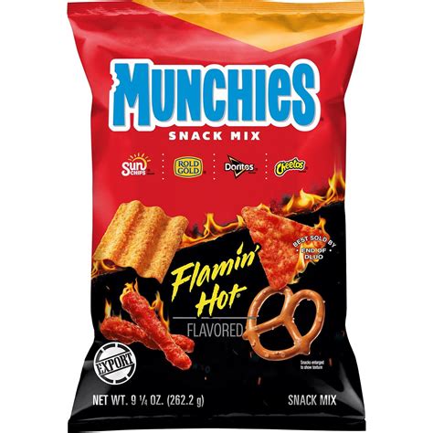 Frito Lay Munchies Flamin' Hot Flavored Snack Mix • Cheetos • Sunchips ...