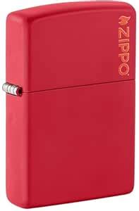 Zippo Classic Red Matte with Zippo Logo, Windproof Pocket Lighter ...