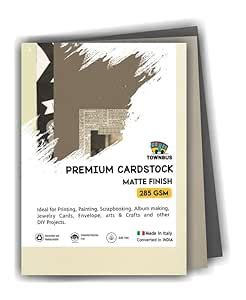 TOWNBUS - A4 - Pack of 24 (3 Colours X 8 Nos)| 285 gsm color Cardstock ...