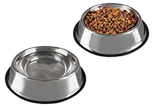 Stainless Steel Pet Bowls with Non Slip Rubber Bottom for Dogs and Cats ...