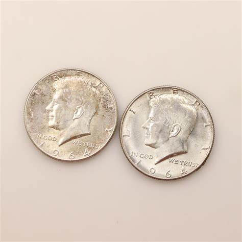 1964 Kennedy Silver Half Dollar, 2 Pieces | Property Room