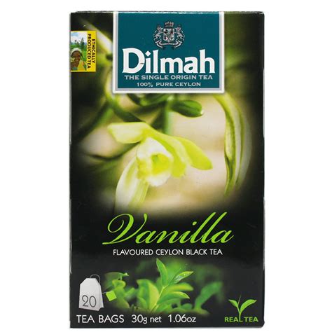 Buy Dilmah Vanilla Flavored Ceylon Black Tea - 20 Tea Bags X 3 Pack ...