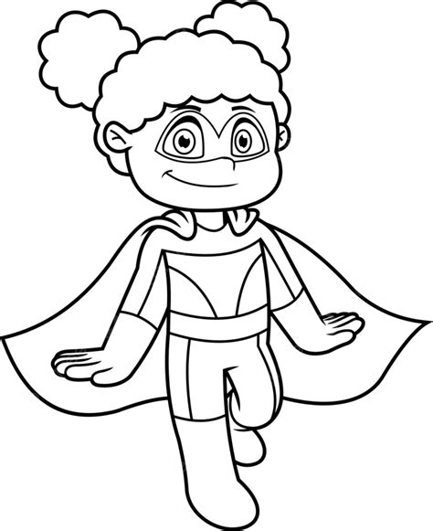 Cartoon Superheroes Outline PNG, Vector, PSD, and Clipart With ...