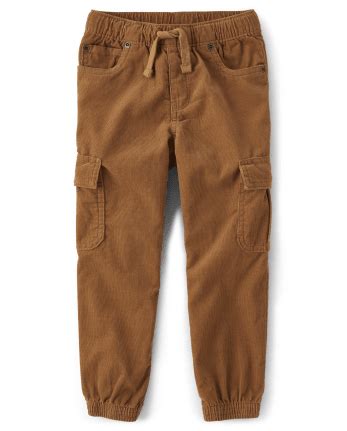 Boys Corduroy Woven Pull On Cargo Jogger Pants - BROWN | Gymboree