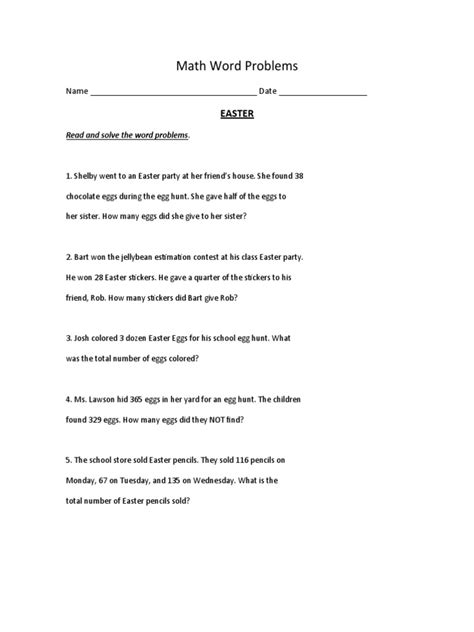 Basic Math Practice Word Problems 的图像结果