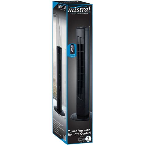 Mistral 90cm Tower Fan With Remote Control Each | Woolworths