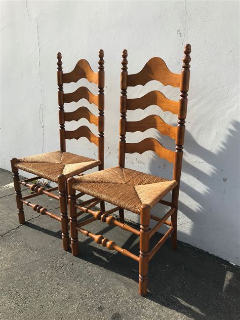 Ladder Back Chairs With Rush Seats