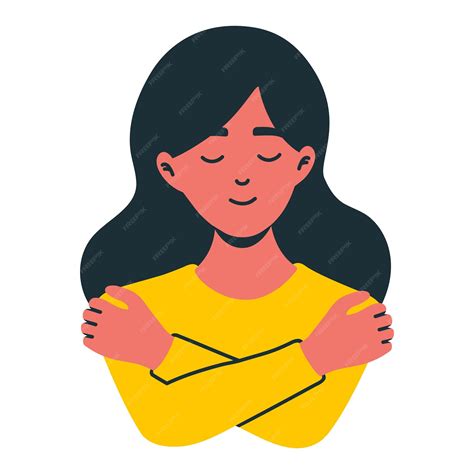 Hug Self Clipart
