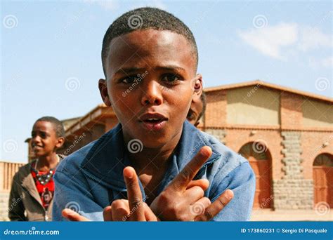 Eritrean Boy Makes the Sign of Horns, Asmara, Eritrea Editorial Photo - Image of horns, little ...