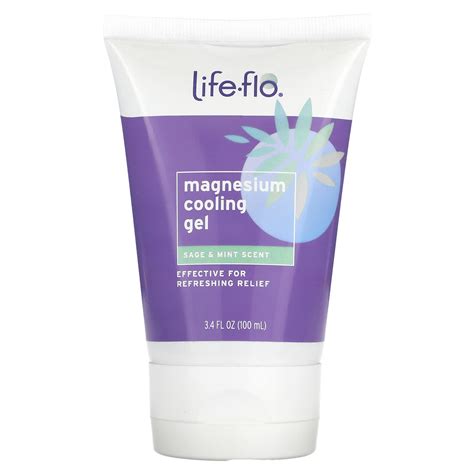 Life-flo, マグネシウム クーリングジェル、セージ＆ミント、100ml（3.4液量オンス）