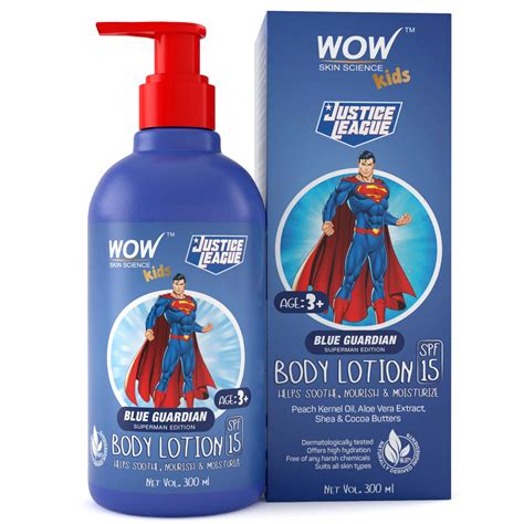 Buy WOW Skin Science Kids Body Lotion - SPF 15 - Blue Guardian Superman ...