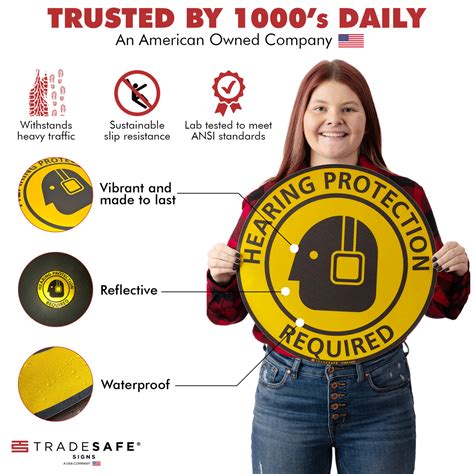 Hearing Protection Required Signs - Anti-Slip Floor Sticker | TRADESAFE