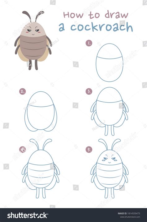 Image result for How to Draw a Cockroach Step by Step