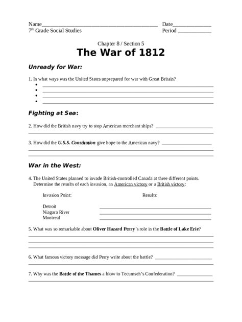 Grade 05 Social Studies Unit 07 Exemplar Lesson 02: War ... Doc ...