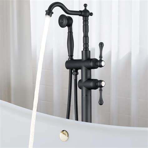 Freestanding Tub Faucet Sets, JetsBath Floor Mount BathTub Filler with ...