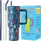 HOUSE OF QUIRK 1200ML Stainless Steel Tumbler Hot and Cold with Handle ...