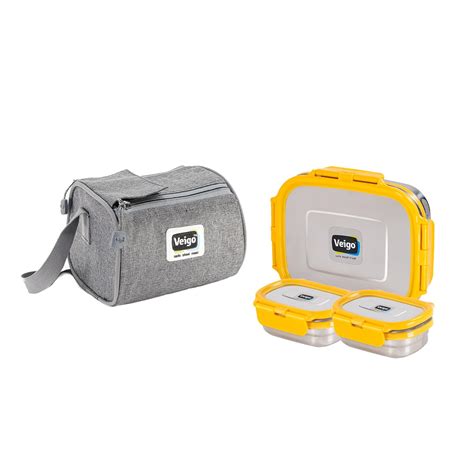 Veigo Steel Lunch Boxes for Office Men, Tiffin Box for Office Men ...