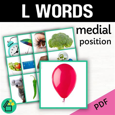 L Words | Words with L in the middle | Speech Therapy Resources | pdf ...