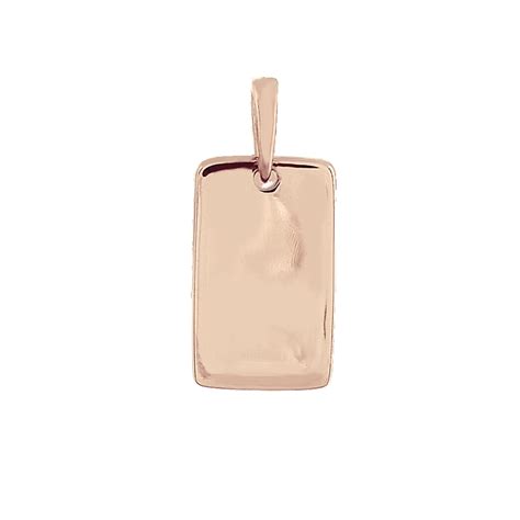 Rectangle Charm in 14k Rose Gold | Shane Co.