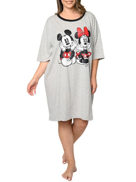Disney Plus Size Womens Sleep Shirt Mickey Minnie Mouse One Size ...