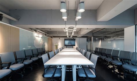 220平方现代简约办公室装修设计案例效果图_岚禾办公空间设计