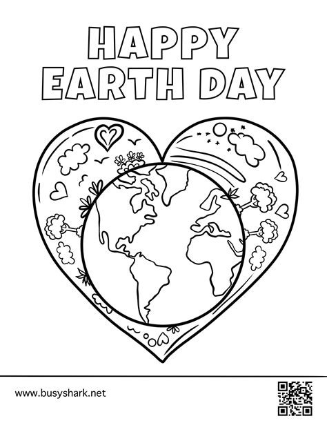 Happy Earth Day Coloring Page