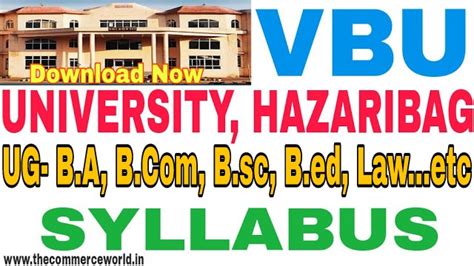 VBU Under Graduate All Subjects Syllabus 2023 | VBU B.SC, B.COM, B.A ...