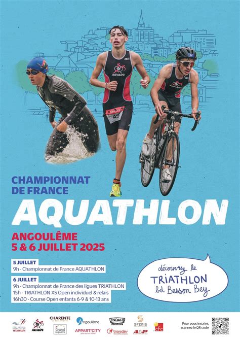 CHAMPIONNAT DE FRANCE - AQUATHLON, Ville d’Angoulême, Angouleme, 5 July ...