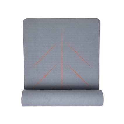 TEGO Core Yoga Mat (Grey Brick)| 6mm Ultra-Cushioned TPE Mat with ...