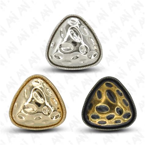 Round Triangle Hammered Shirt Buttons | 12mm(20L) – Ani Accessories