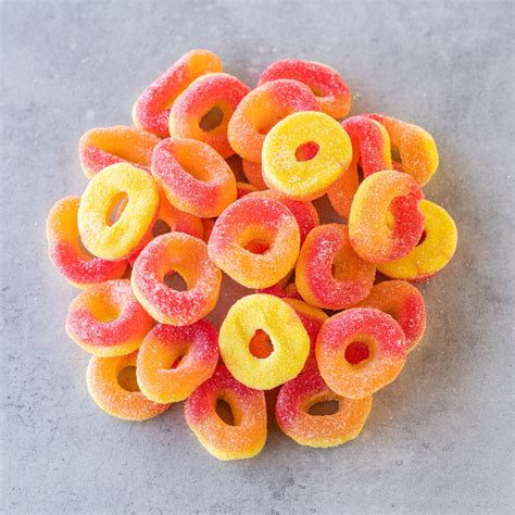 Gummy Peach Rings - California Gourmet Nuts Online Shop