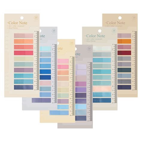 Buy 1200 PCs Sticky Index Tabs, 6 Sheets Strip Index Tabs Annotation ...