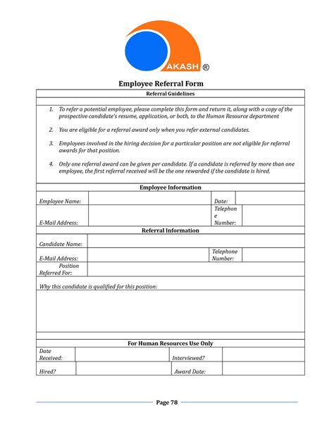 Employee Referral Form - Employee Referral Form Referral Guidelines To ...