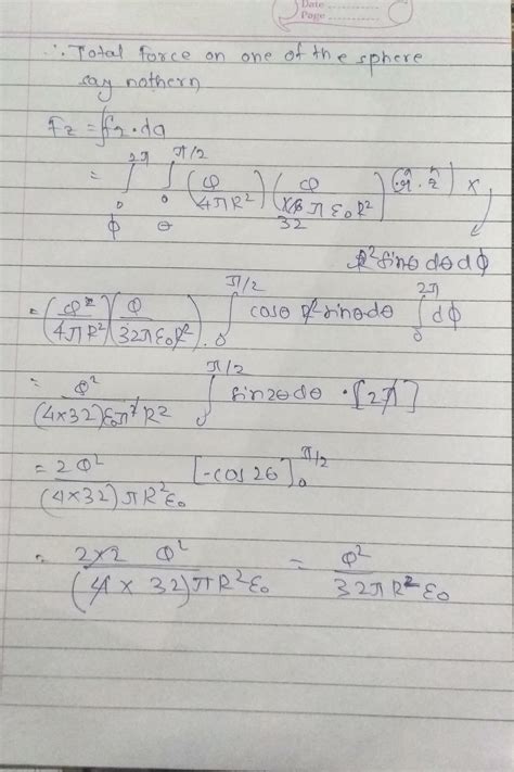 A metal sphere of radius r carries total charge q. what is the force of ...