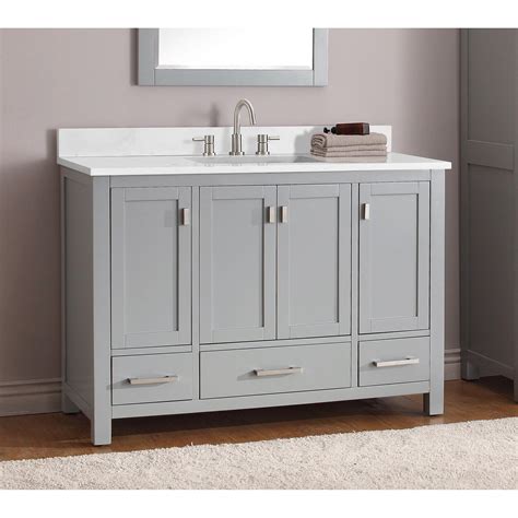 Cala White 49 in. Engineered Stone Single Sink Bathroom Vanity Top ...
