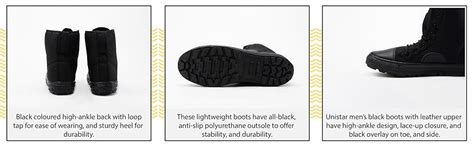 Unistar Hiking and Trekking High Ankle Shoes for Men | Jungle Boots ...