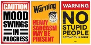 Set Of 3 Humor Posters Paper Print - Quotes & Motivation, Typography ...