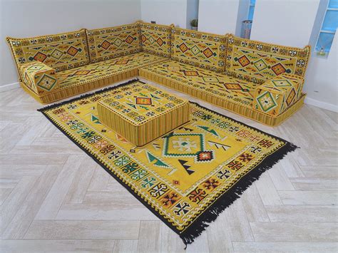 Arabic Corner Sofa Set Arabic Corner Floor Seating Arabic Floor | Desertcart GB