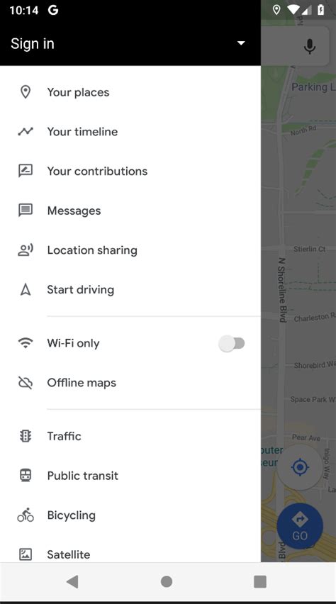Image result for Android Navigation Menu