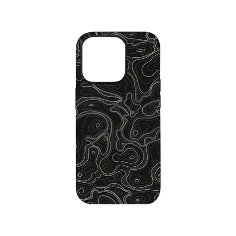 Black Topographic Phone Case | One. – Flex Cases