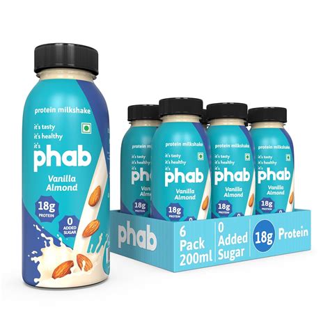 Phab Ready-to-Drink 18g Protein Milkshakes, Healthy & Delicious Pack 6 ...