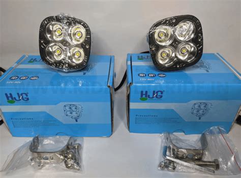 HJG 4 LED CREE 60W Auxiliary Light Fog Light With Yellow Cap