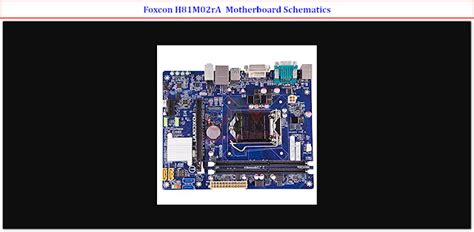 Foxconn H81M02 rA Motherboard Schematics Download