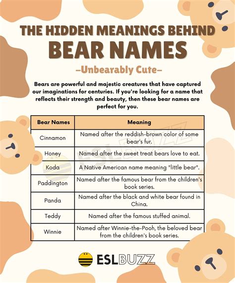 Bear-ly Learning: Fun and Creative Bear Names for Your Little Ones ...